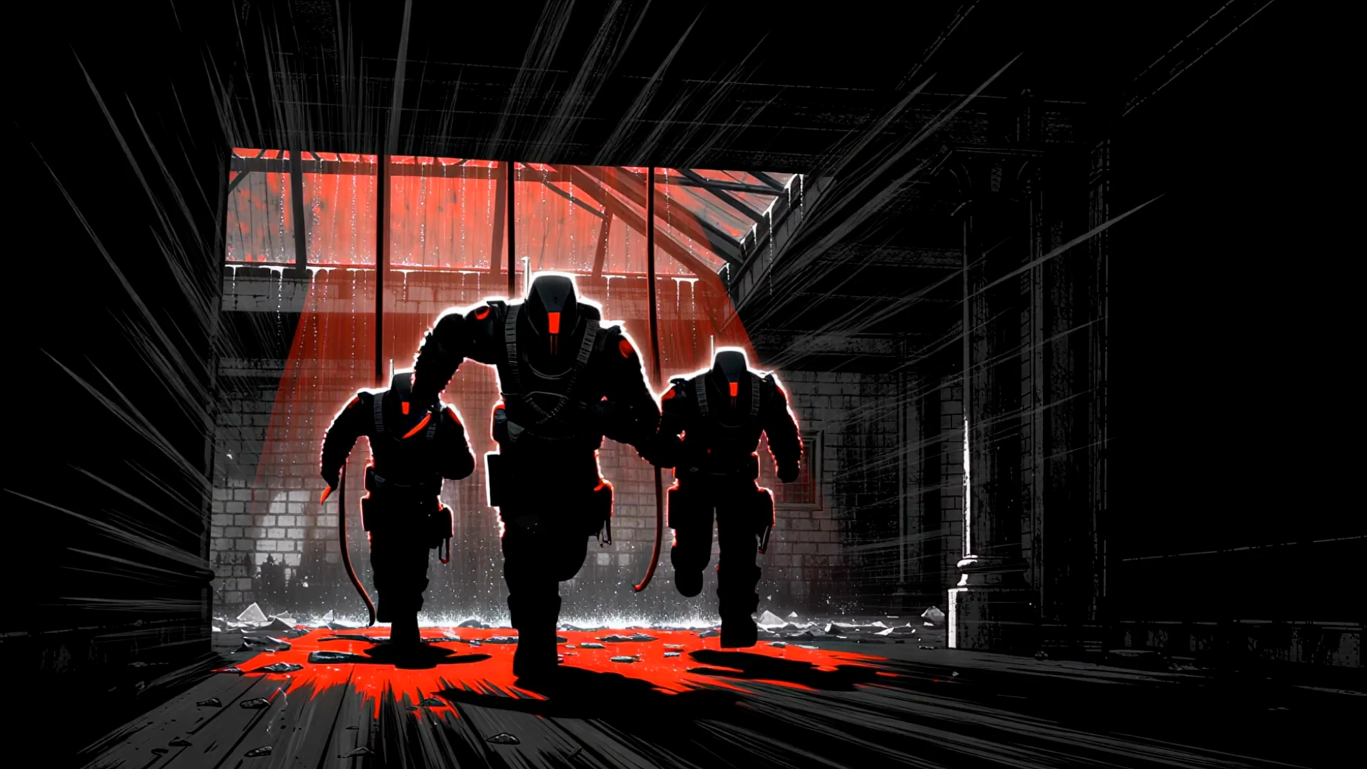 The operatives give chase